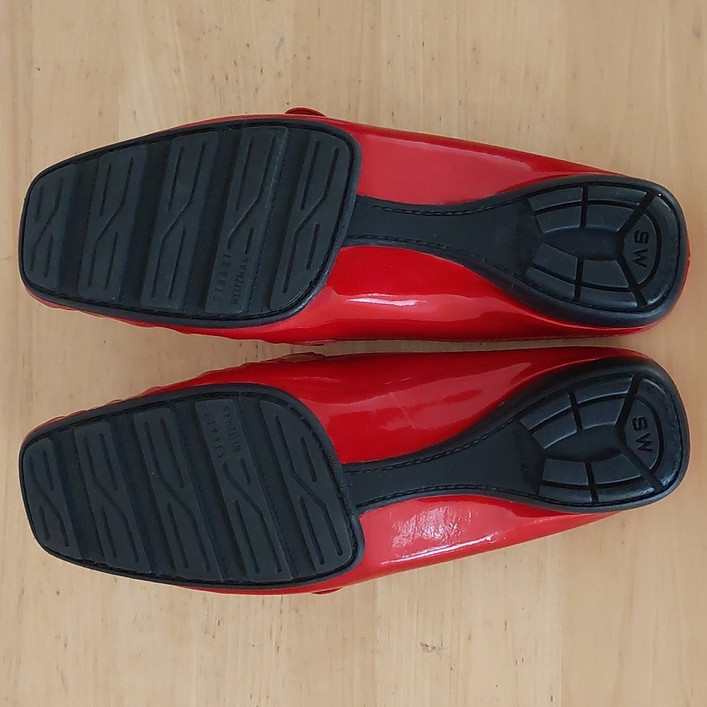 Stuart Weitzman Red Patent Leather Mules - Picture 12 of 15